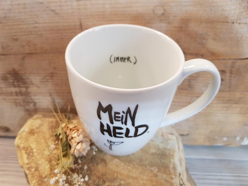 Becher 'Mein Held'