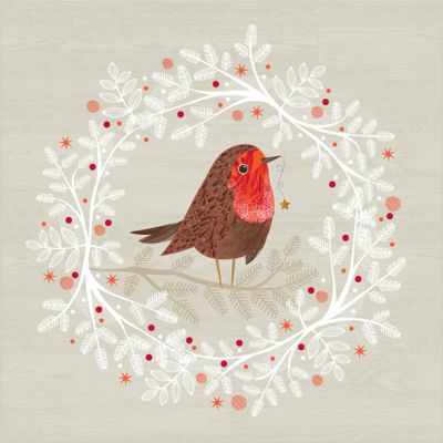 ROBIN WREATH 33X33